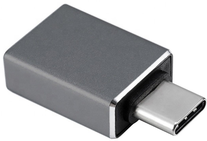 

Переходник GSMIN RT-21 USB - USB Type C Dark Grey