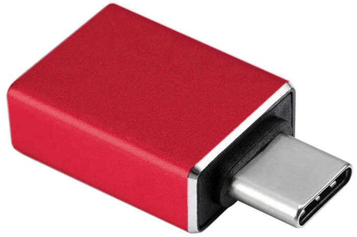 

Переходник GSMIN RT-21 USB - USB Type C Red