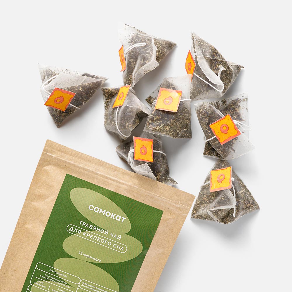 Чай Самокат | травяной, для крепкого сна, 15 пирамидок, 37,5 г