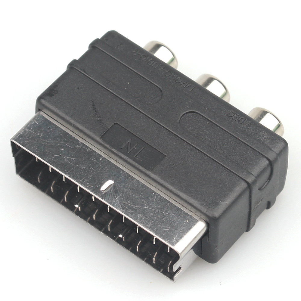 

Адаптер-переходник GSMIN RCA (F) - 21-pin SCART (M) (Черный)