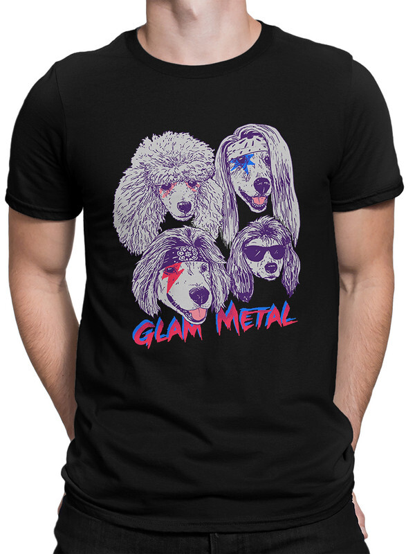 фото Футболка мужская design heroes glam metal dogs черная xl