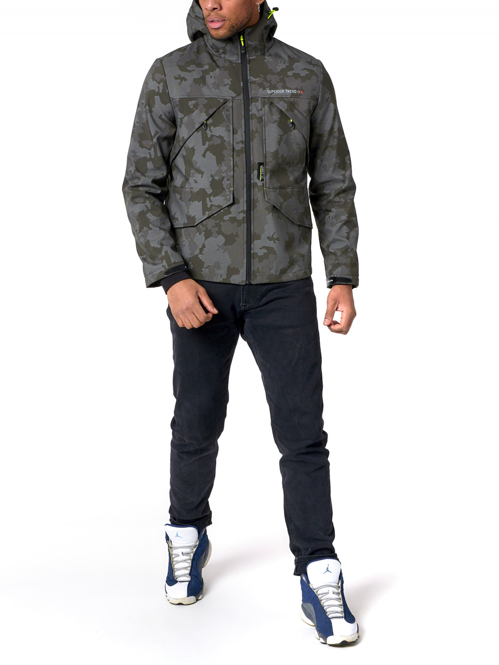 фото Спортивная ветровка мужская nobrand ad3460 хаки 3xl