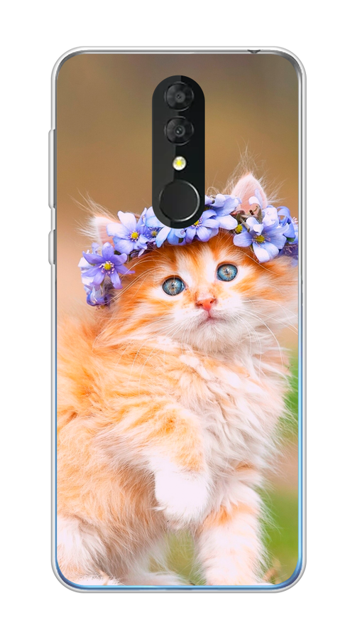 

Чехол Awog на Alcatel 3 5053Y (2019) / Алкатель 3 5053Y (2019) "Рыжий кот в венке", Разноцветный, 170550-1