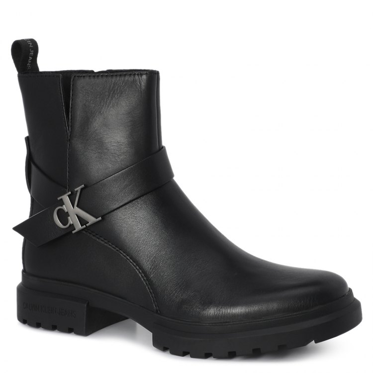 фото Женские ботинки calvin klein jeans cleated mid boot w buckle yw0yw00420 цв. черный 40 eu