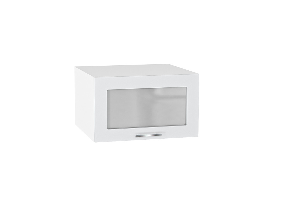 

Навесной шкаф горизонтальный 610 МС Валерия Сурская мебель МДФ цвет Белый/Айленд силк Ф86, Валерия