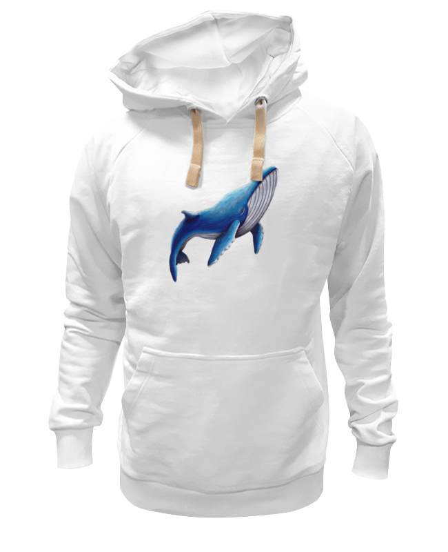 

Худи унисекс Printio Синий кит белое 3XL, Белый, Синий кит