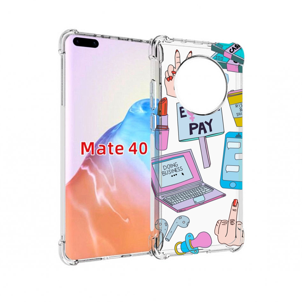 

Чехол MyPads Tocco для Huawei Mate 40 разные-штучки, Прозрачный, Tocco