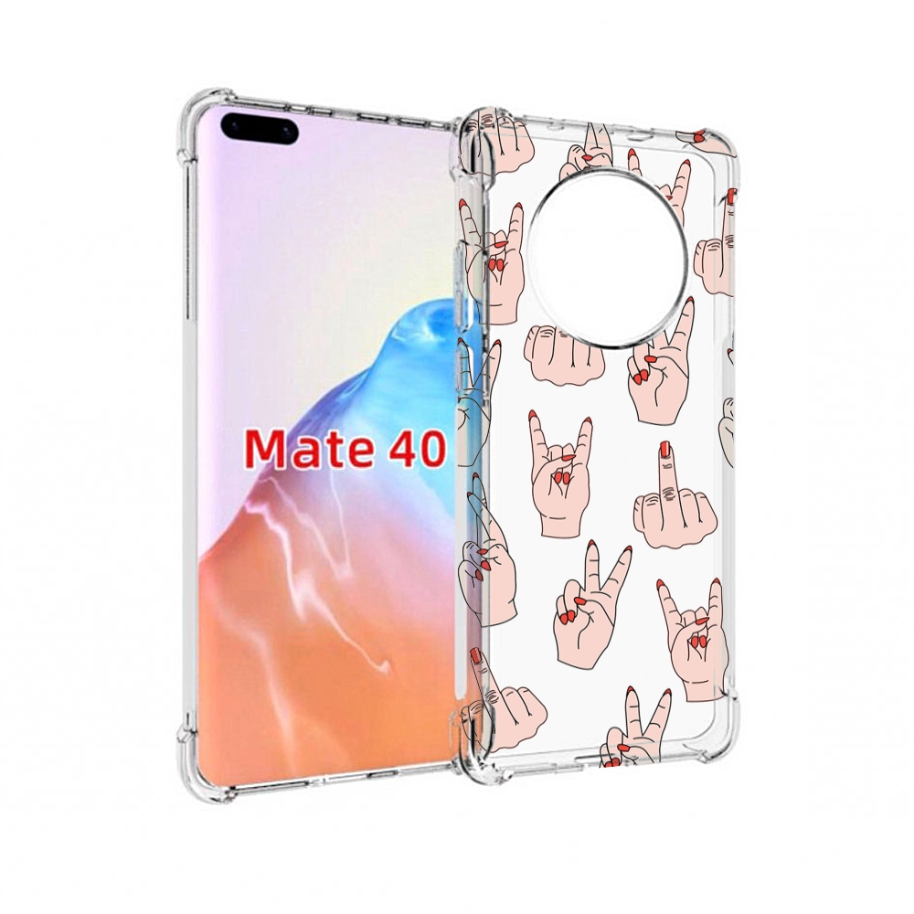 

Чехол MyPads Tocco для Huawei Mate 40 разные-ручки, Прозрачный, Tocco