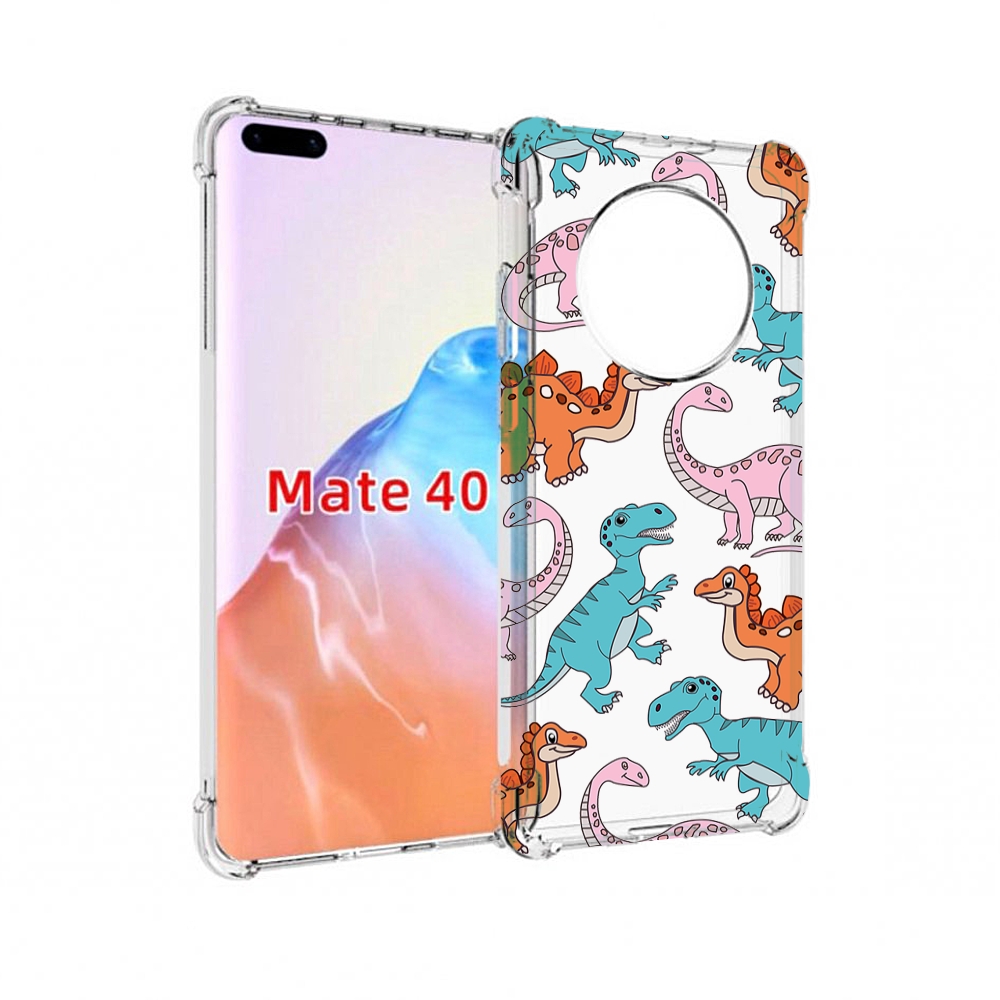 

Чехол MyPads Tocco для Huawei Mate 40 разные-динозаврики, Прозрачный, Tocco