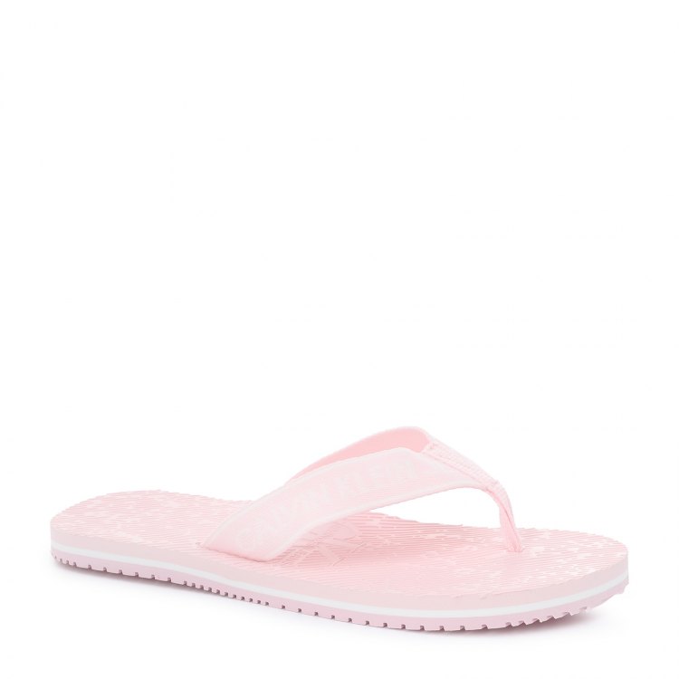 фото Женские сланцы calvin klein jeans flip flop institutional цв. светло-розовый 36 eu