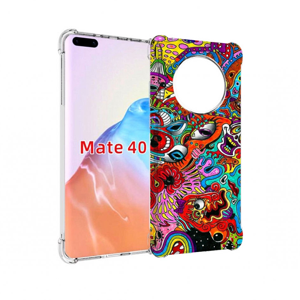 Чехол MyPads Tocco для Huawei Mate 40 разные абстракции яркие