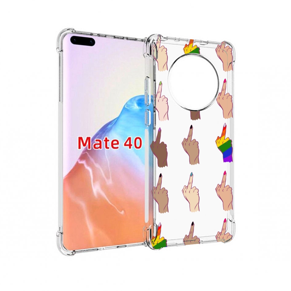 

Чехол MyPads Tocco для Huawei Mate 40 разноцветные-руки, Прозрачный, Tocco