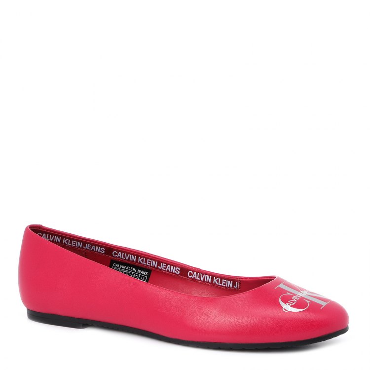 фото Женские балетки calvin klein jeans ballerinas printed yw0yw00039 цв. красно-розовый 41 eu