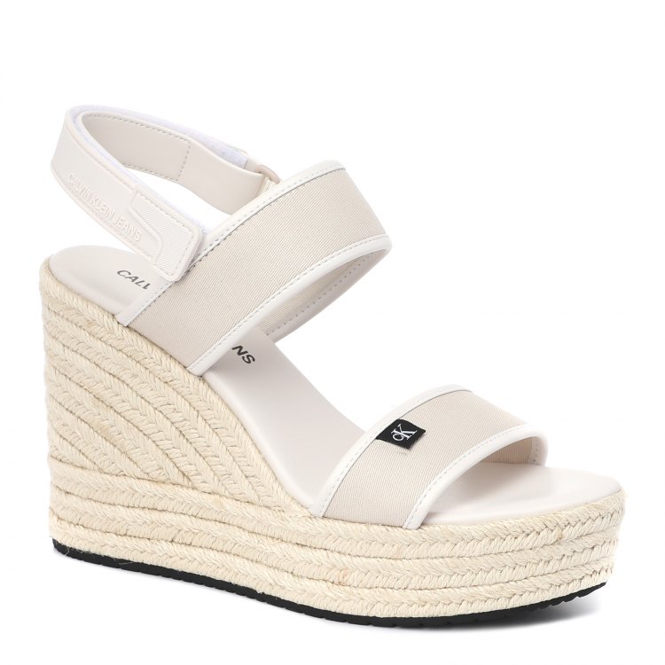 фото Женские эспадрильи calvin klein jeans wedge sandal sling co цв. молочно-белый 40 eu