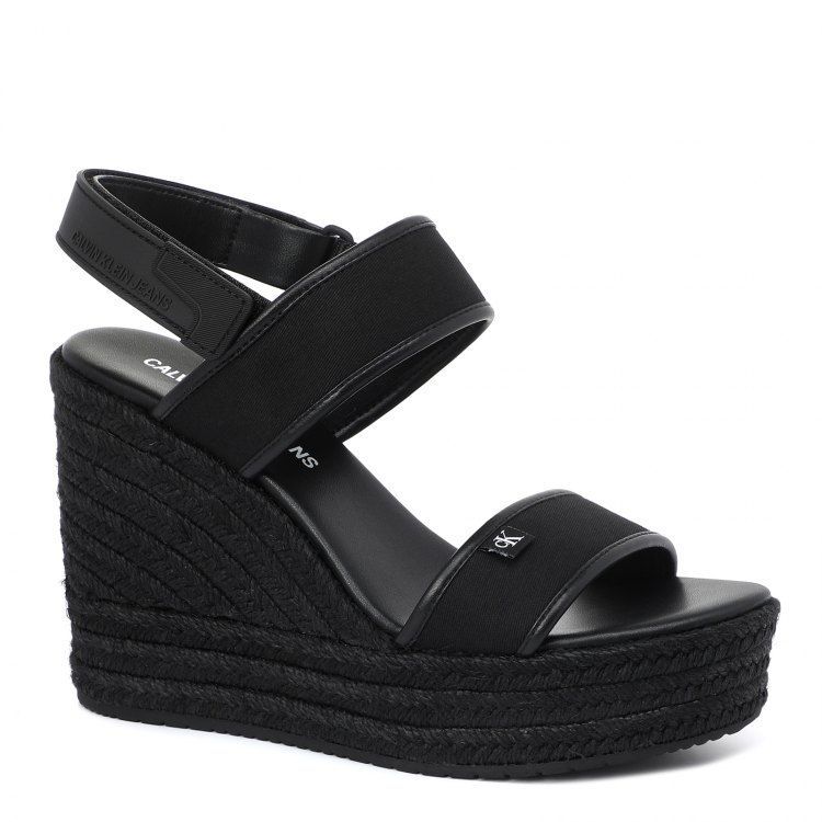 фото Женские эспадрильи calvin klein jeans wedge sandal sling co yw0yw00034 цв. черный 38 eu