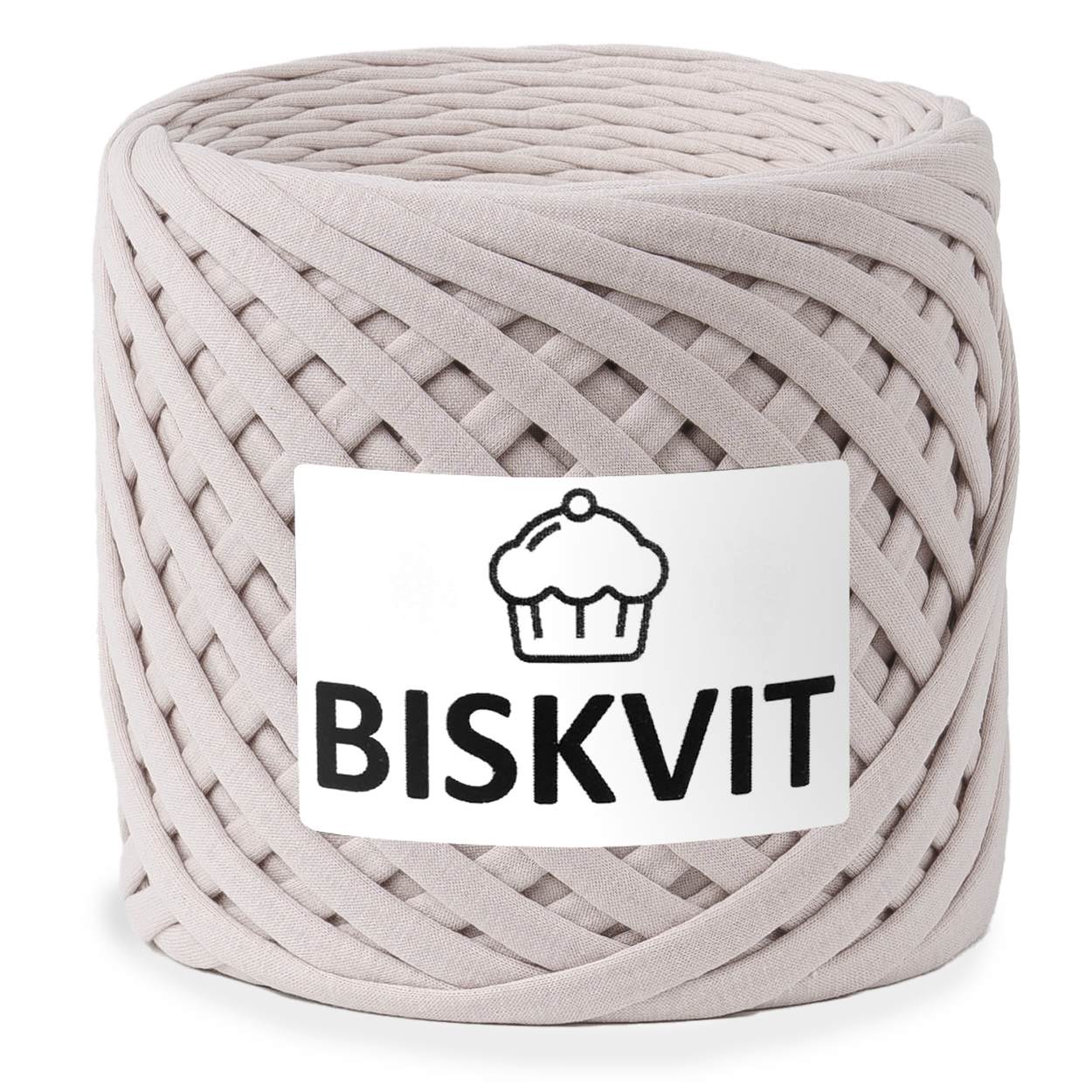 Трикотажная пряжа для вязания BISKVIT Перламутр, 100% хлопок, 7-9мм, 100м