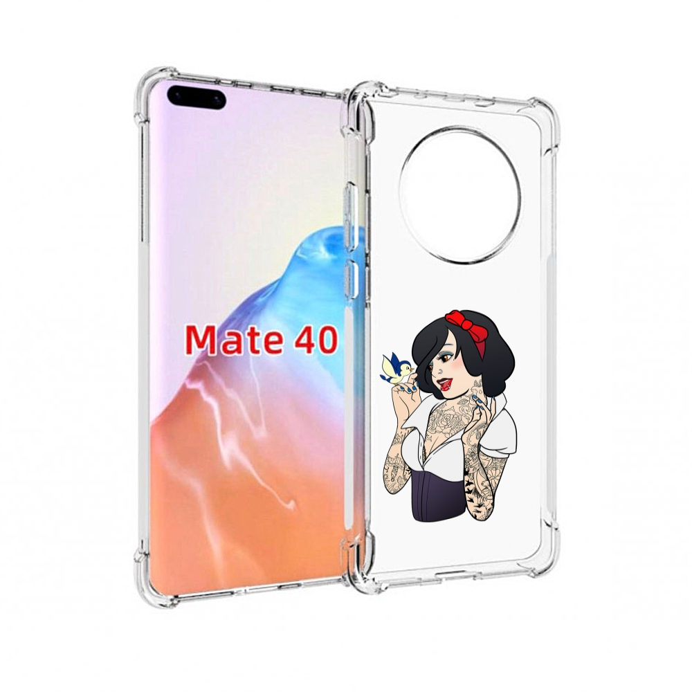 

Чехол MyPads Tocco для Huawei Mate 40 принцесса-тату женский, Прозрачный, Tocco