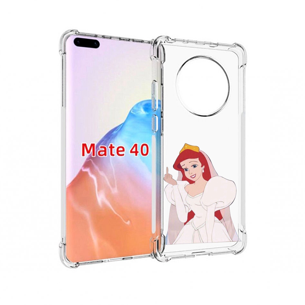 

Чехол MyPads Tocco для Huawei Mate 40 принцесса-Русалочка-Ариель женский, Прозрачный, Tocco