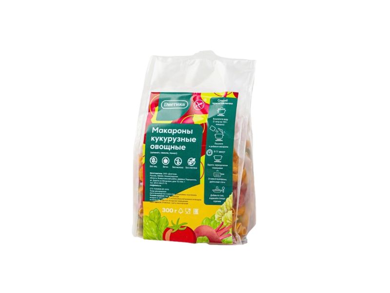 

Макаронные изделия ВкусВилл из кукурузной муки с томатом, свеклой и шпинатом 300 г