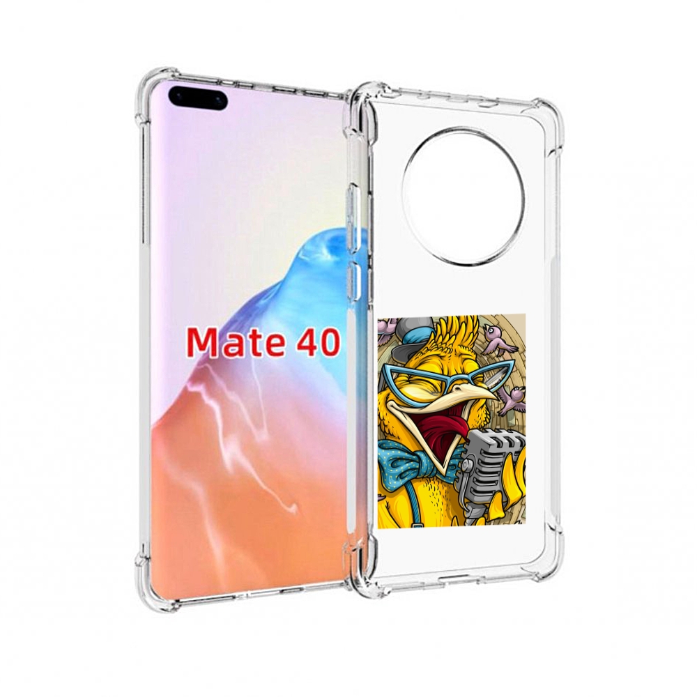 

Чехол MyPads Tocco для Huawei Mate 40 поющая птичка, Прозрачный, Tocco