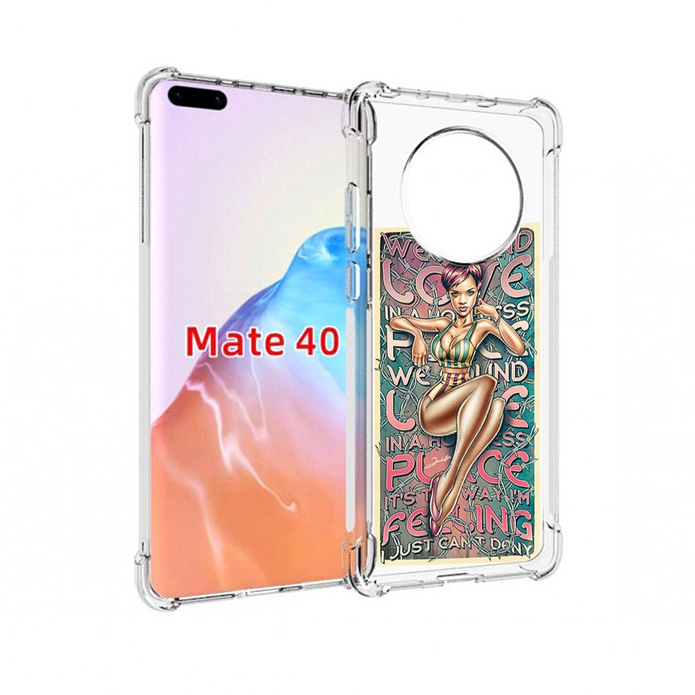 

Чехол MyPads Tocco для Huawei Mate 40 постер-рианна, Прозрачный, Tocco