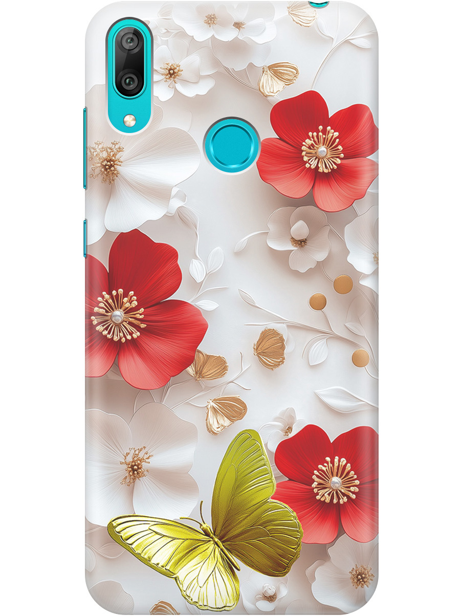 

Силиконовый чехол на Huawei Y7 (2019) с принтом "Золотая бабочка" прозрачный, Прозрачный;белый;золотистый;красный, 720668223