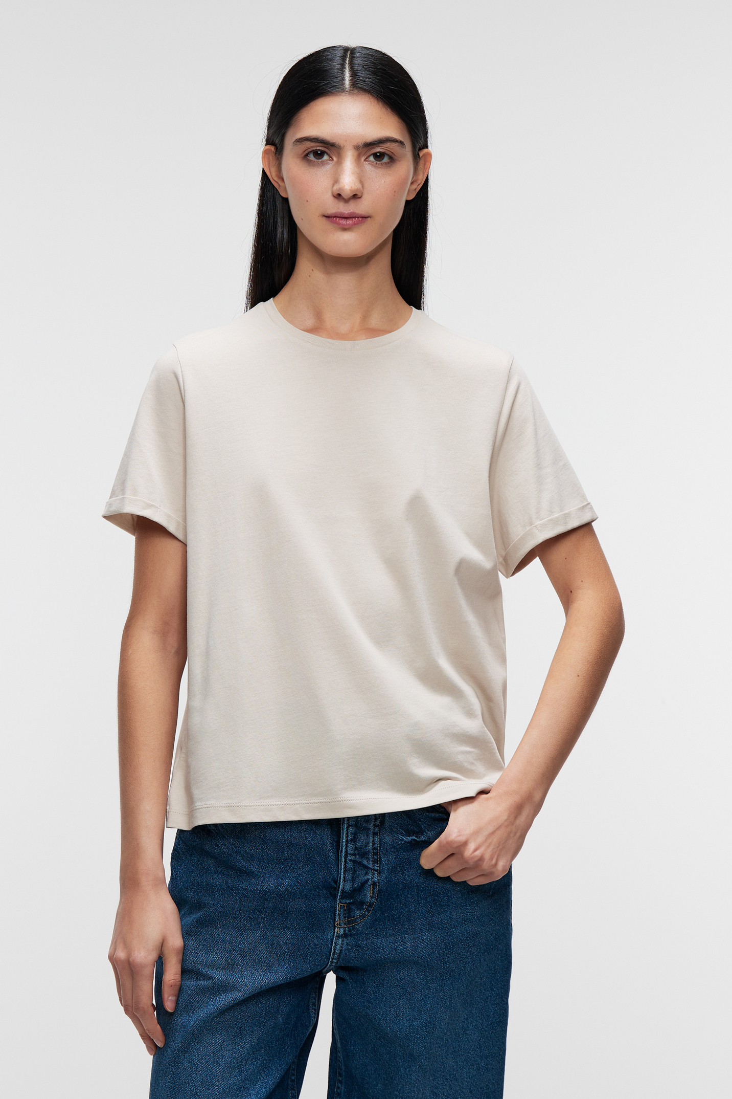 

Футболка женская Befree 2311144424-61 бежевая S, 2311144424-61