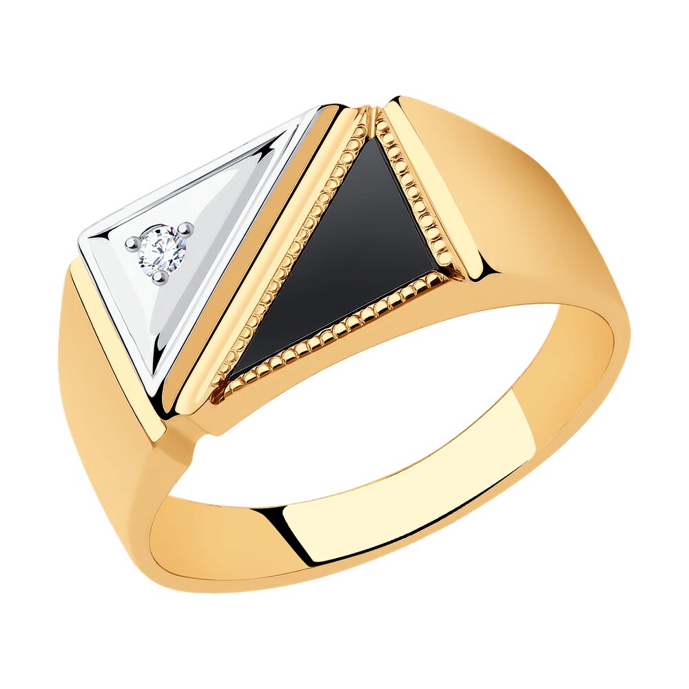 

Кольцо из золота р.  Diamant 31-110-02540-1, шпинель нано\фианит, 31-110-02540-1
