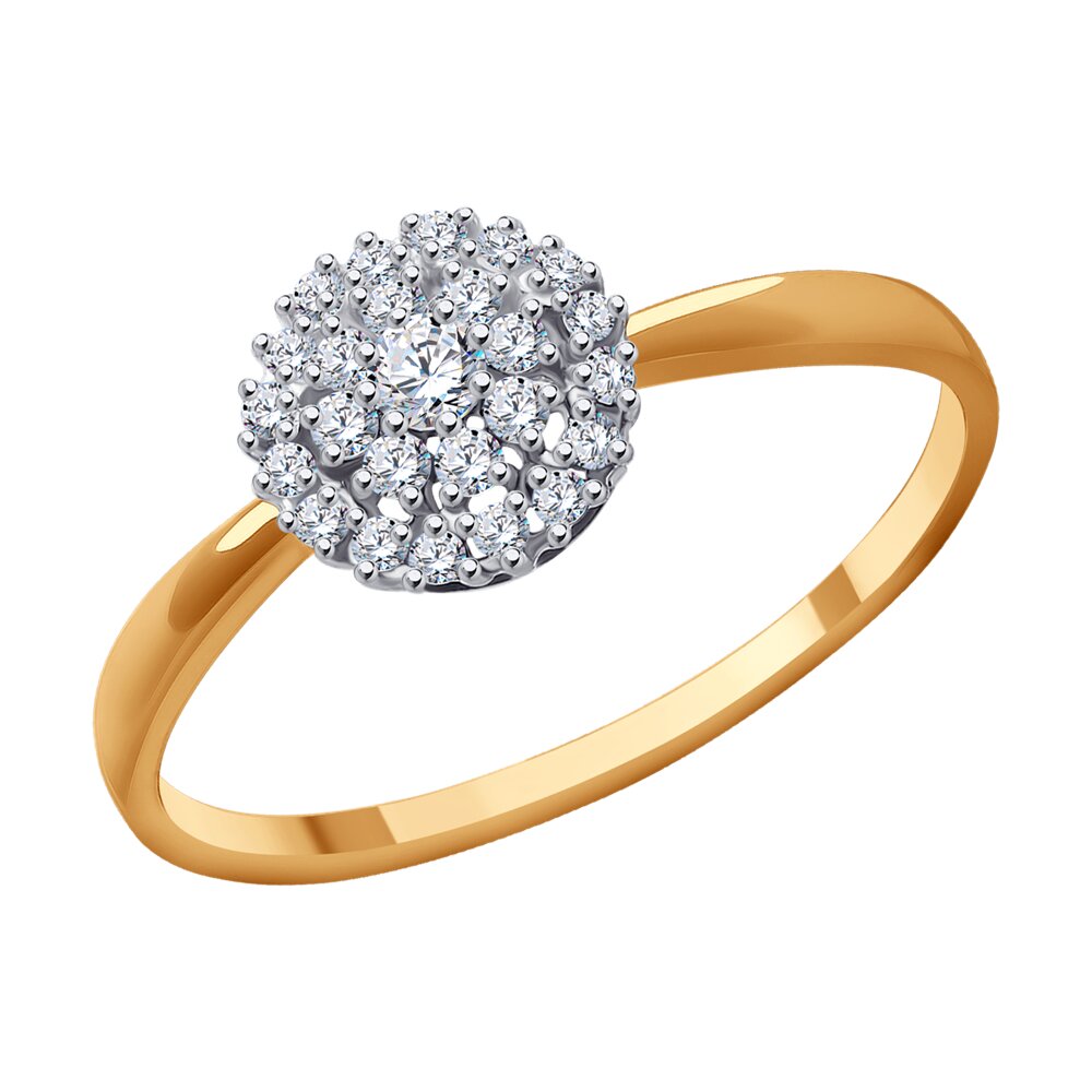 

Кольцо из золота р. 16,5 Diamant 31-110-01945-1, фианит, 31-110-01945-1