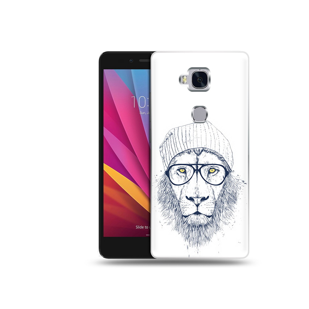 

Чехол MyPads Tocco для Honor 5X хиппи лев (PT24996.45.663), Прозрачный, Tocco