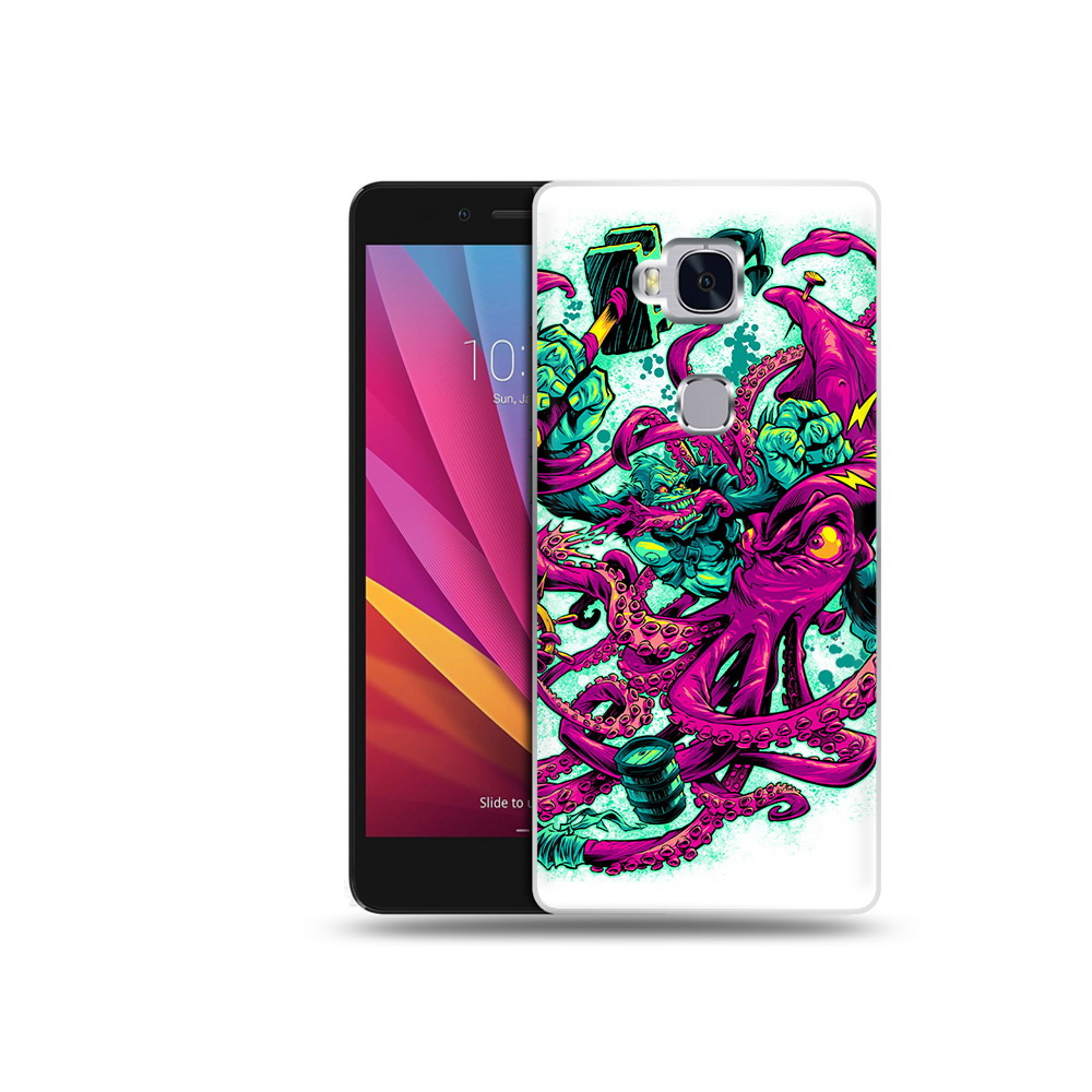 

Чехол MyPads Tocco для Honor 5X фиолетовый кракен (PT24996.45.657), Прозрачный, Tocco
