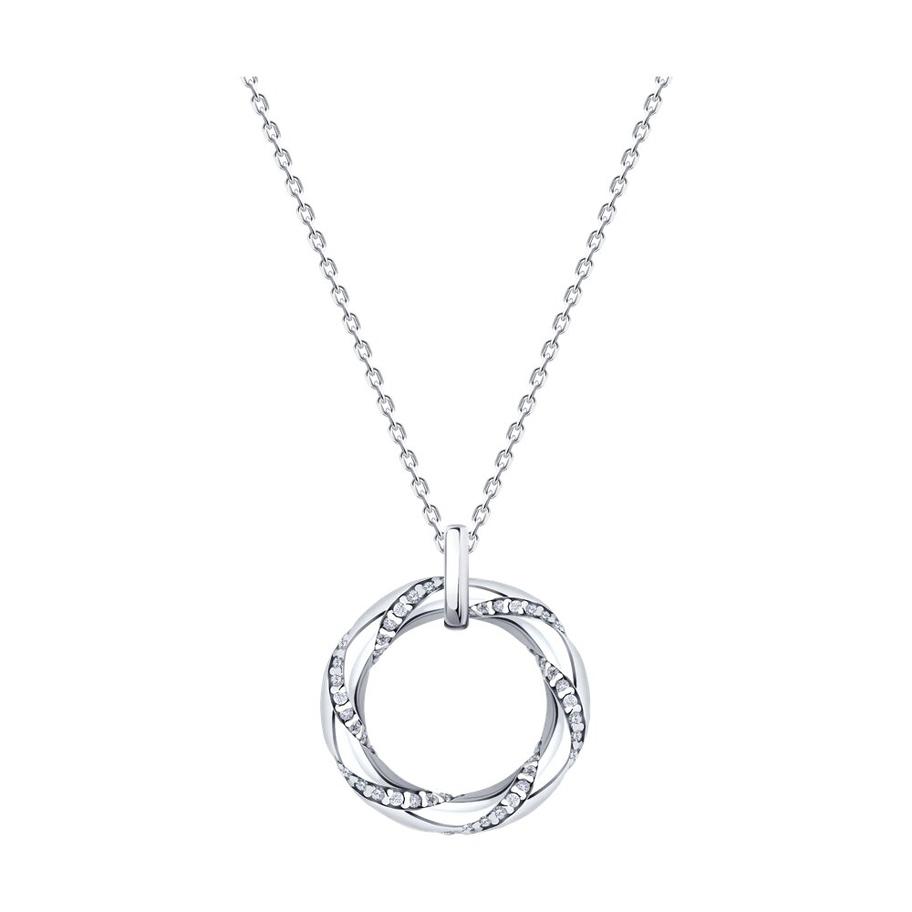

Колье из серебра 50-55 см Diamant 94-170-02266-1, фианит, 94-170-02266-1