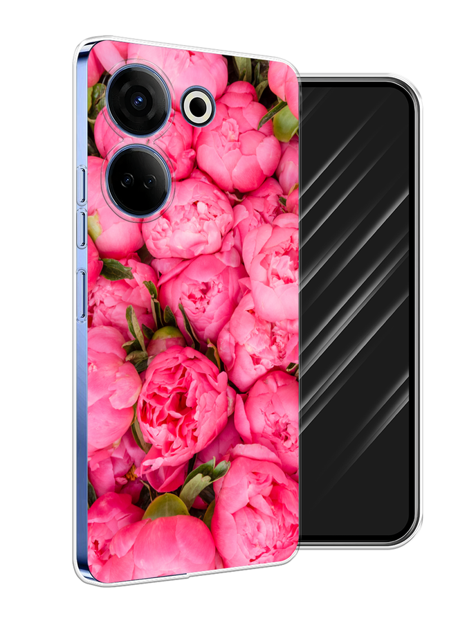 

Чехол Awog на Tecno Camon 20 Pro 4G "Прекрасные пионы", Разноцветный