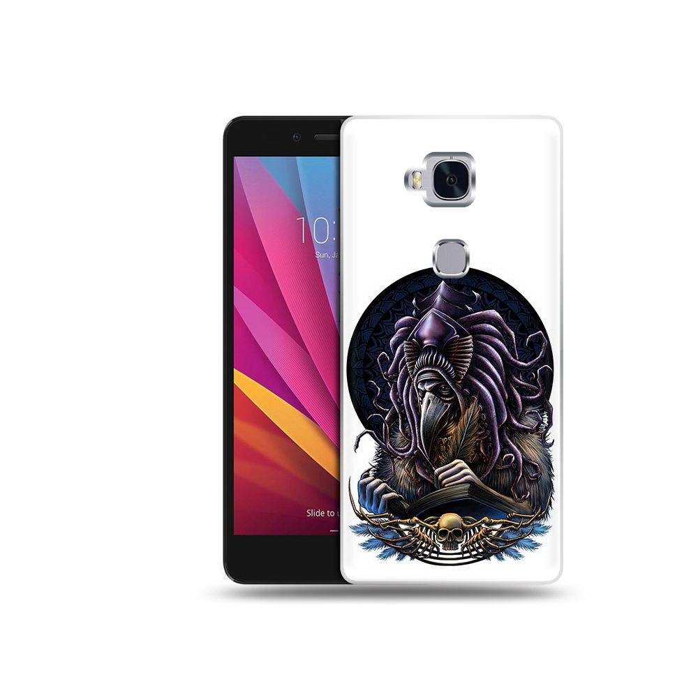 

Чехол MyPads Tocco для Honor 5X умный ворон (PT24996.45.650), Прозрачный, Tocco