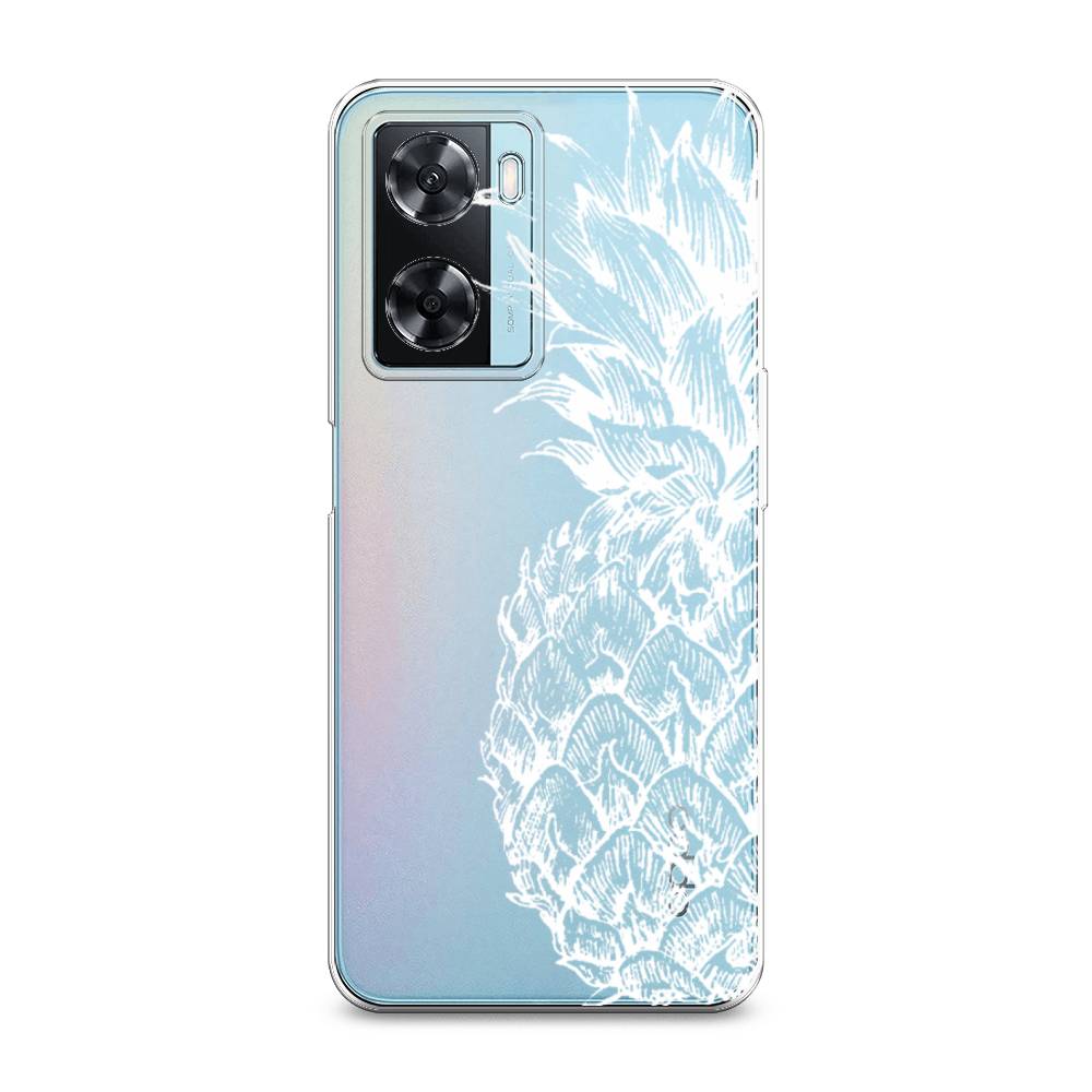 

Чехол Awog на Oppo A77 4G / Оппо А77 4G "Ананас графика белая", Белый, 2511550-10