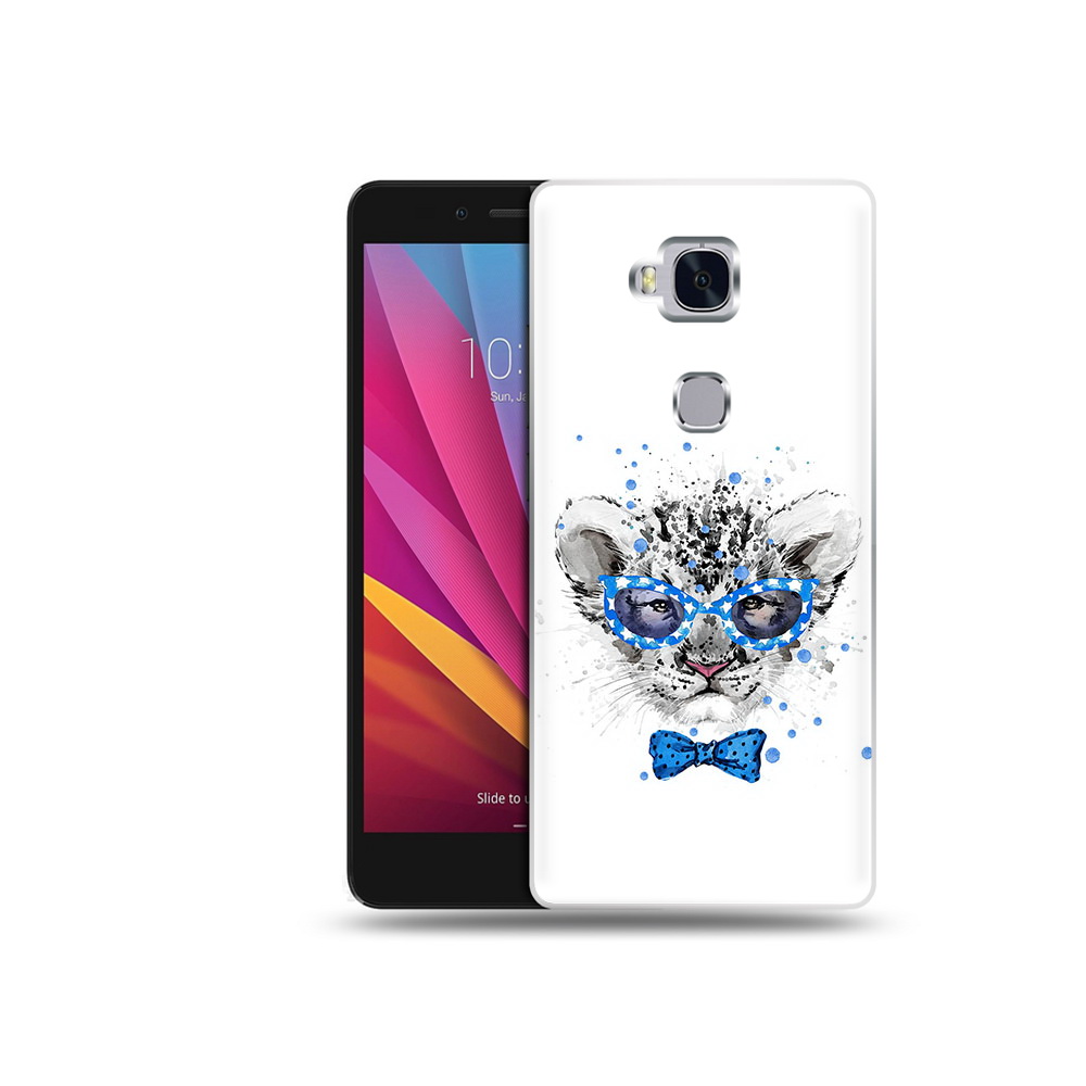 

Чехол MyPads Tocco для Honor 5X тигренок с бабочкой (PT24996.45.642), Прозрачный, Tocco