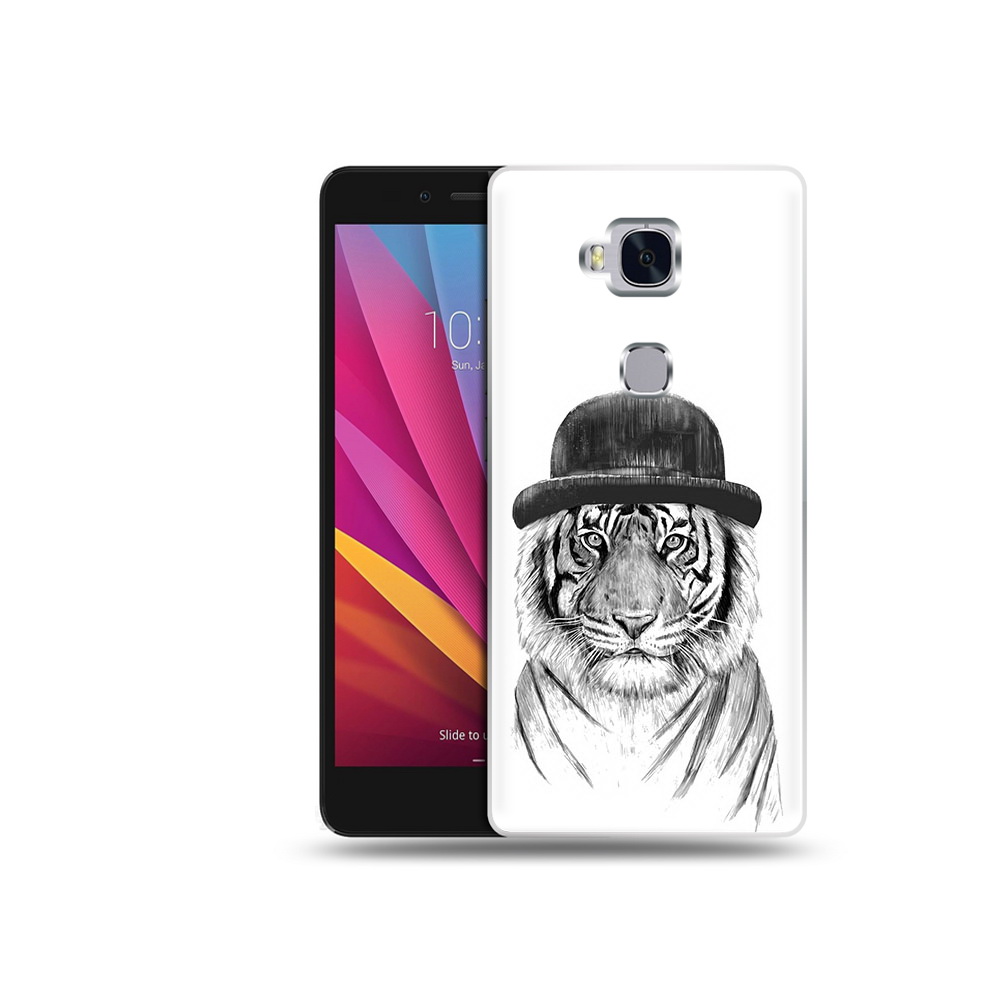 

Чехол MyPads Tocco для Honor 5X тигр британец (PT24996.45.641), Прозрачный, Tocco