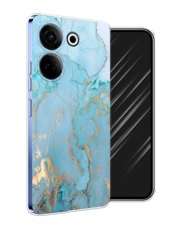 

Чехол Awog на Tecno Camon 20 Pro 4G "Голубой мрамор рисунок"