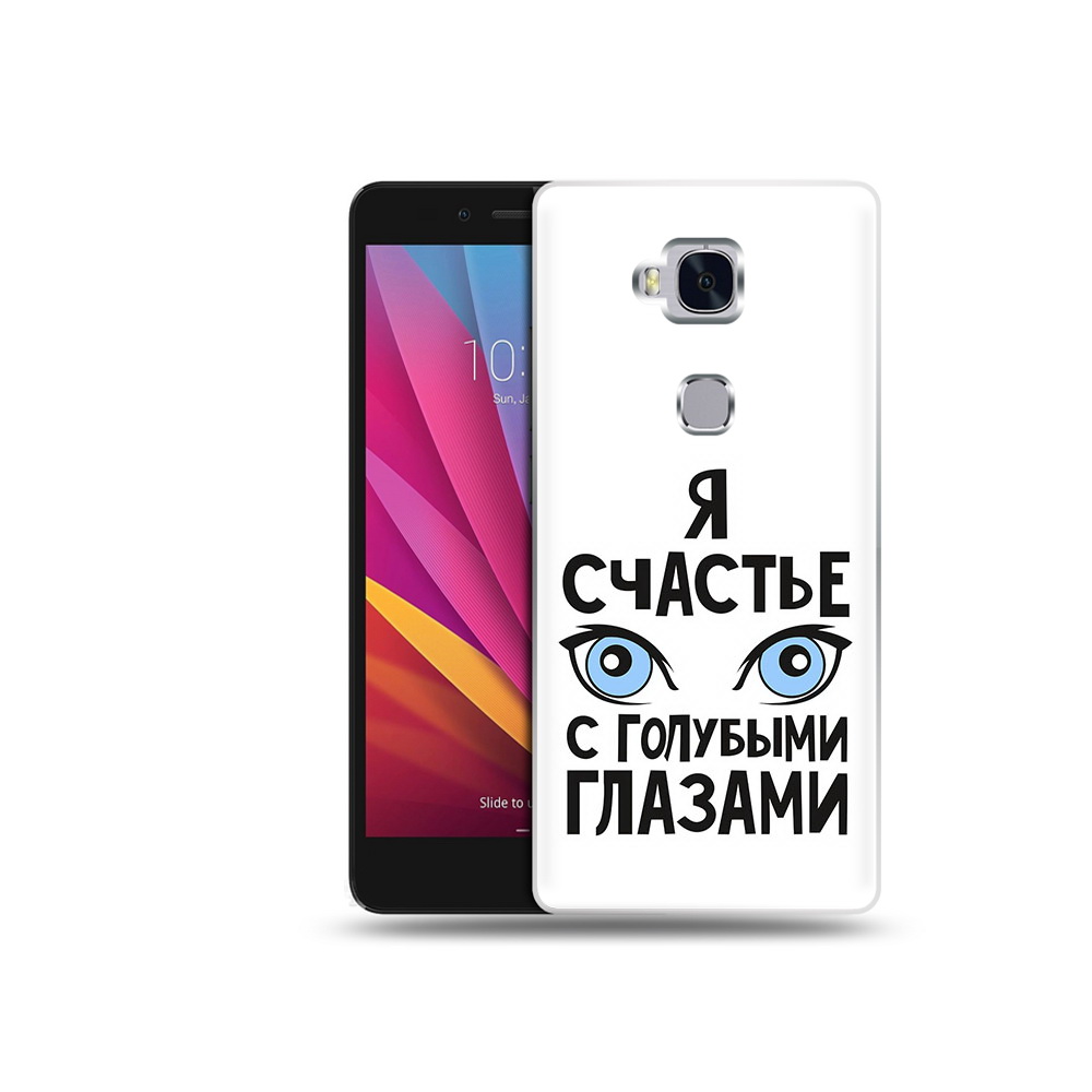

Чехол MyPads Tocco для Honor 5X счастье с голубыми глазами (PT24996.45.633), Прозрачный, Tocco
