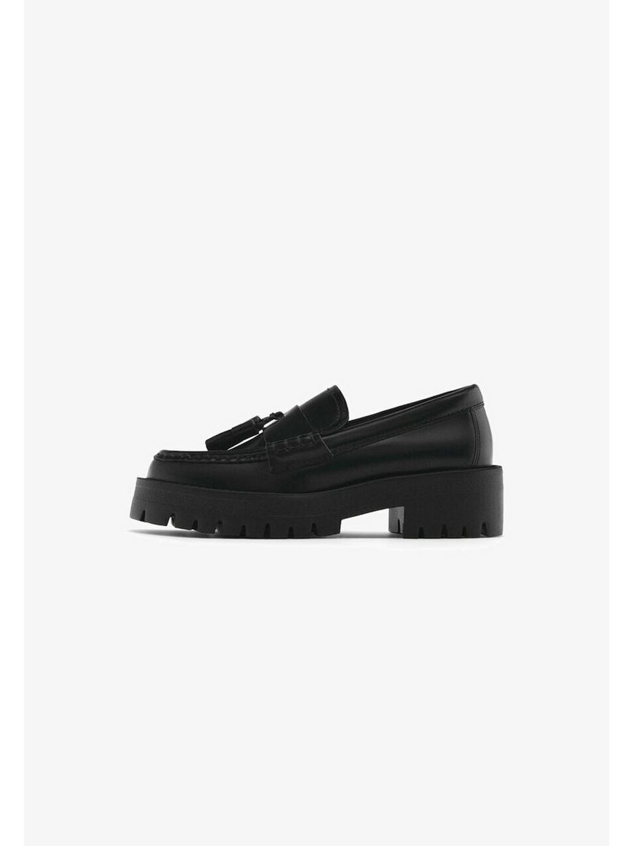 

Лоферы женские Massimo Dutti M3I11E04B черные 37 EU, Черный, M3I11E04B