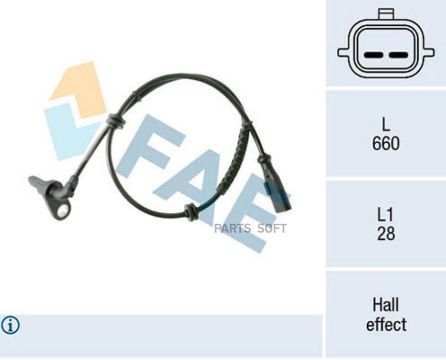 

Wheel Speed Sensor - Abs FAE арт. 78411