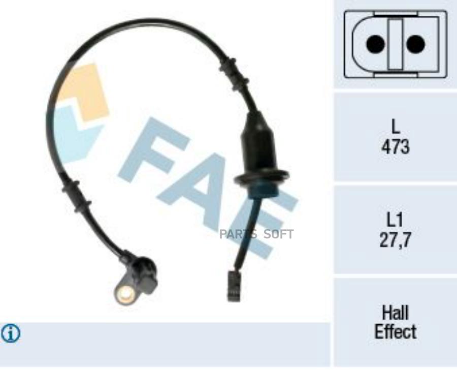 

Wheel Speed Sensor - Abs FAE арт. 78397