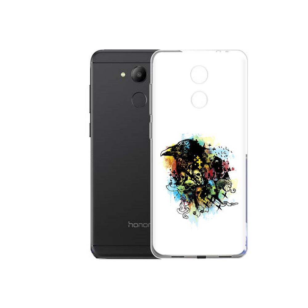 

Чехол MyPads Tocco для Honor 6C ворон и черепа (PT67887.49.273), Прозрачный, Tocco
