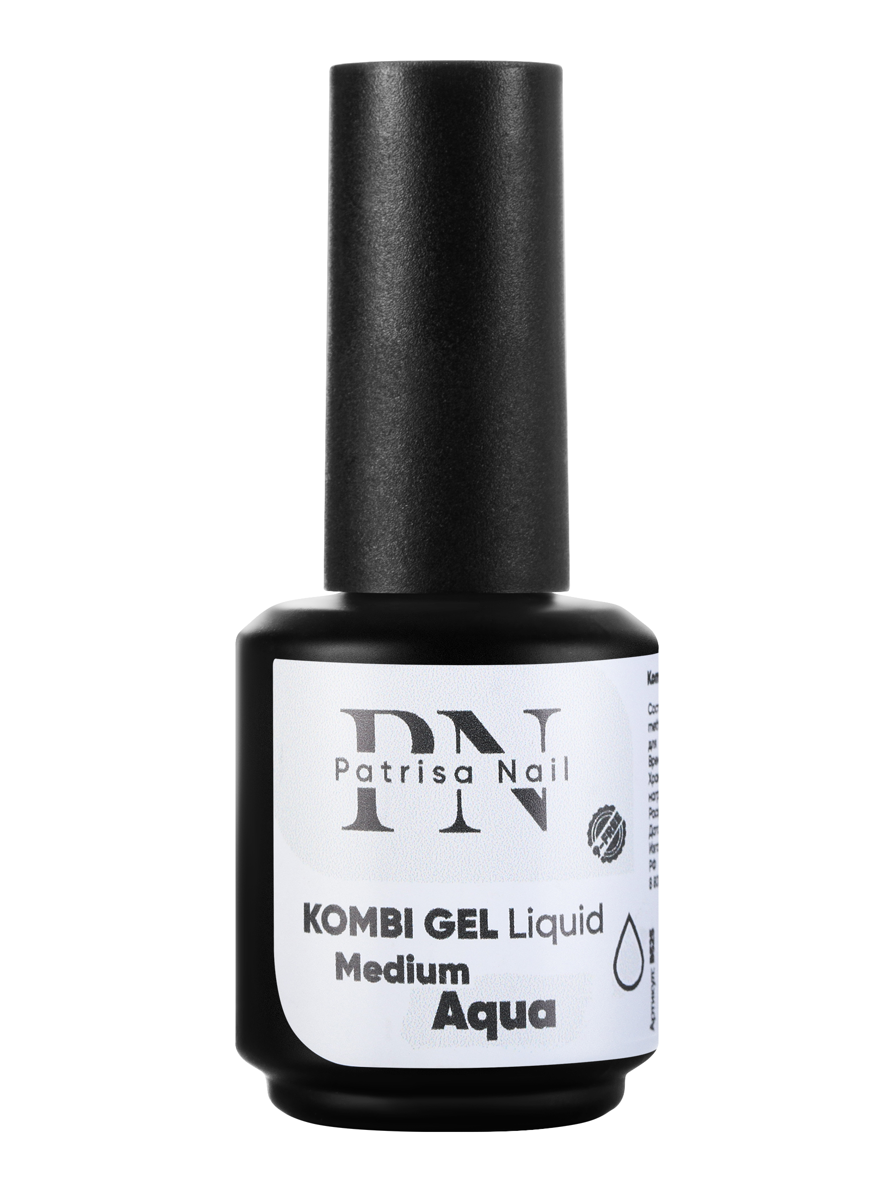 фото Гель для моделирования ногтей patrisa nail kombi gel liquid medium aqua прозрачный, 16 мл