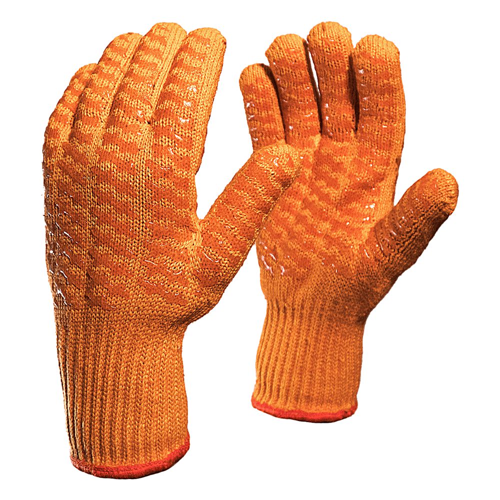 перчатки двухслойные 10 класс плотные оранжевые инд уп 1289604 х б Перчатки стекольщика, 1 пара