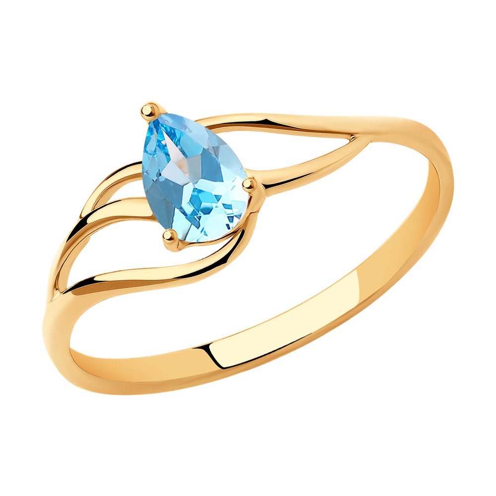

Кольцо из красного золота р. 18,5 Diamant 51-310-00973-1, топаз, 51-310-00973-1