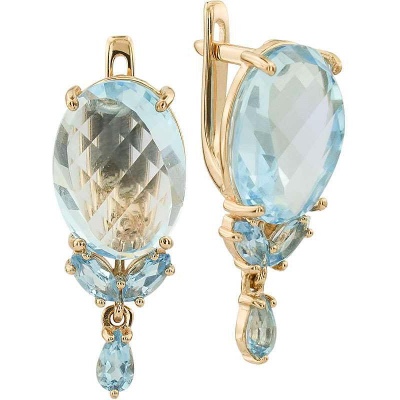 

Серьги из красного золота ALORIS Серьги 1772Т, топаз, Серьги 1772Т