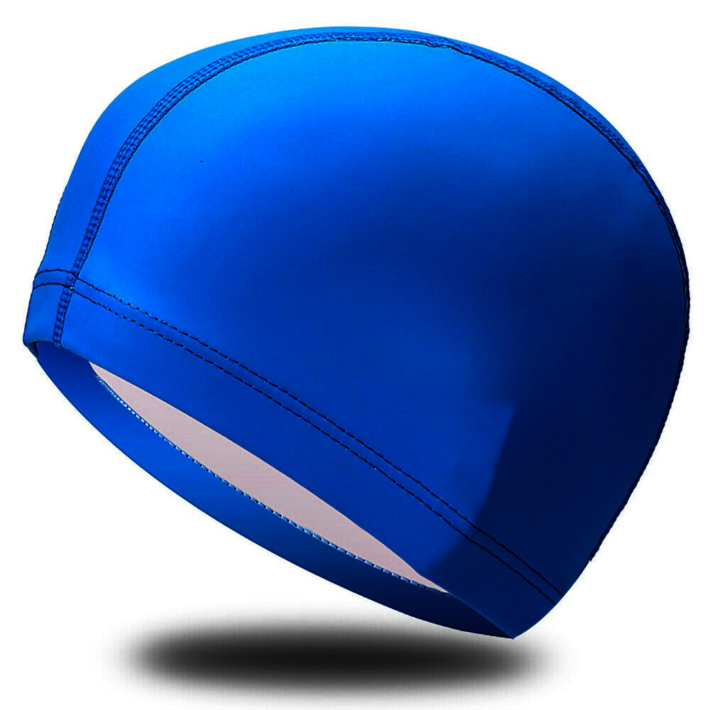 

Шапочка для плавания Sportex ПУ одноцветная синий, B31516