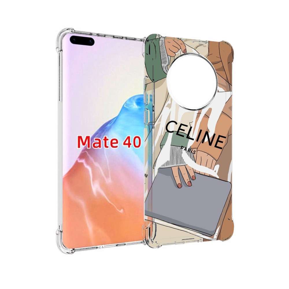 

Чехол MyPads Tocco для Huawei Mate 40 пакет-келин-париж женский, Прозрачный, Tocco