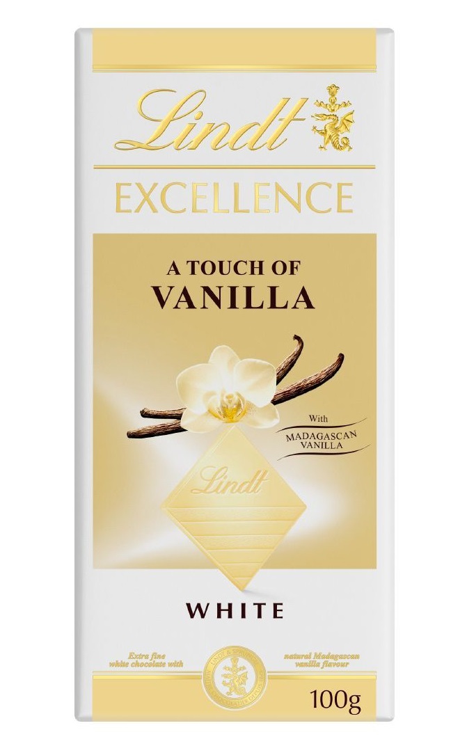 

Плитка Lindt Excellence белый шоколад с ванилью 100 г